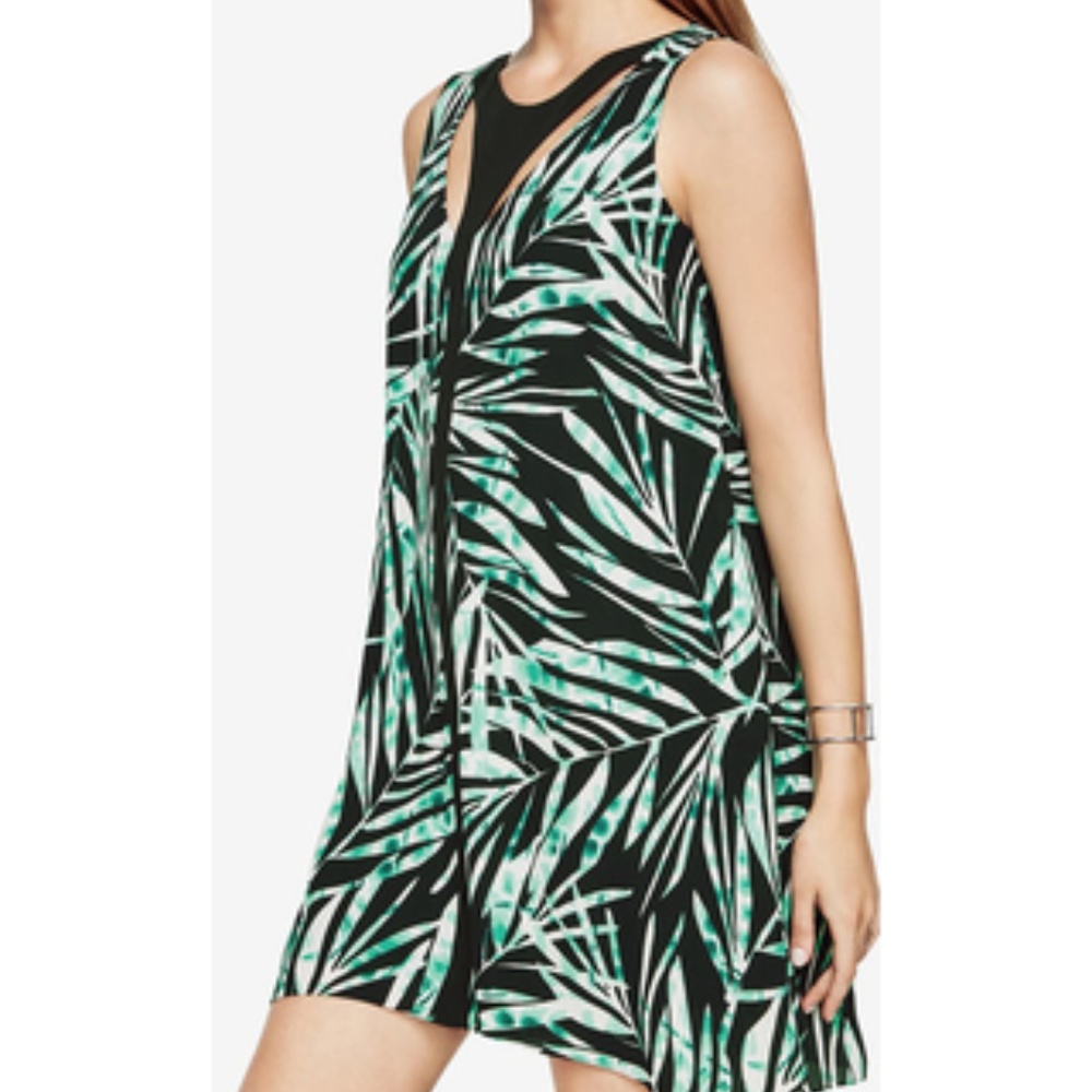 BCBG Amelia Palms-Print Dress - XS